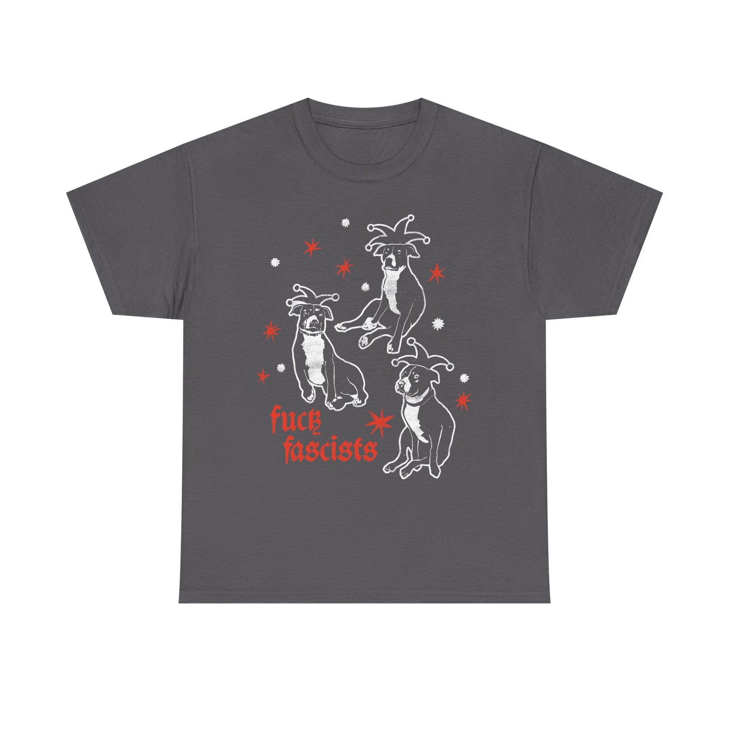 Fuck Fascists Pit Bull Jester | Unisex T-Shirt