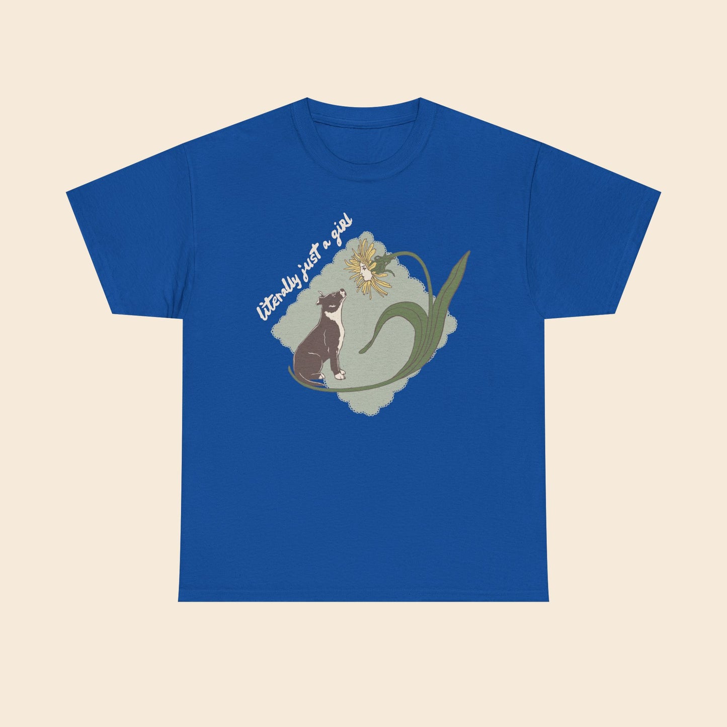 Literally Just a Girl Pit Bull Flower | Unisex T-Shirt