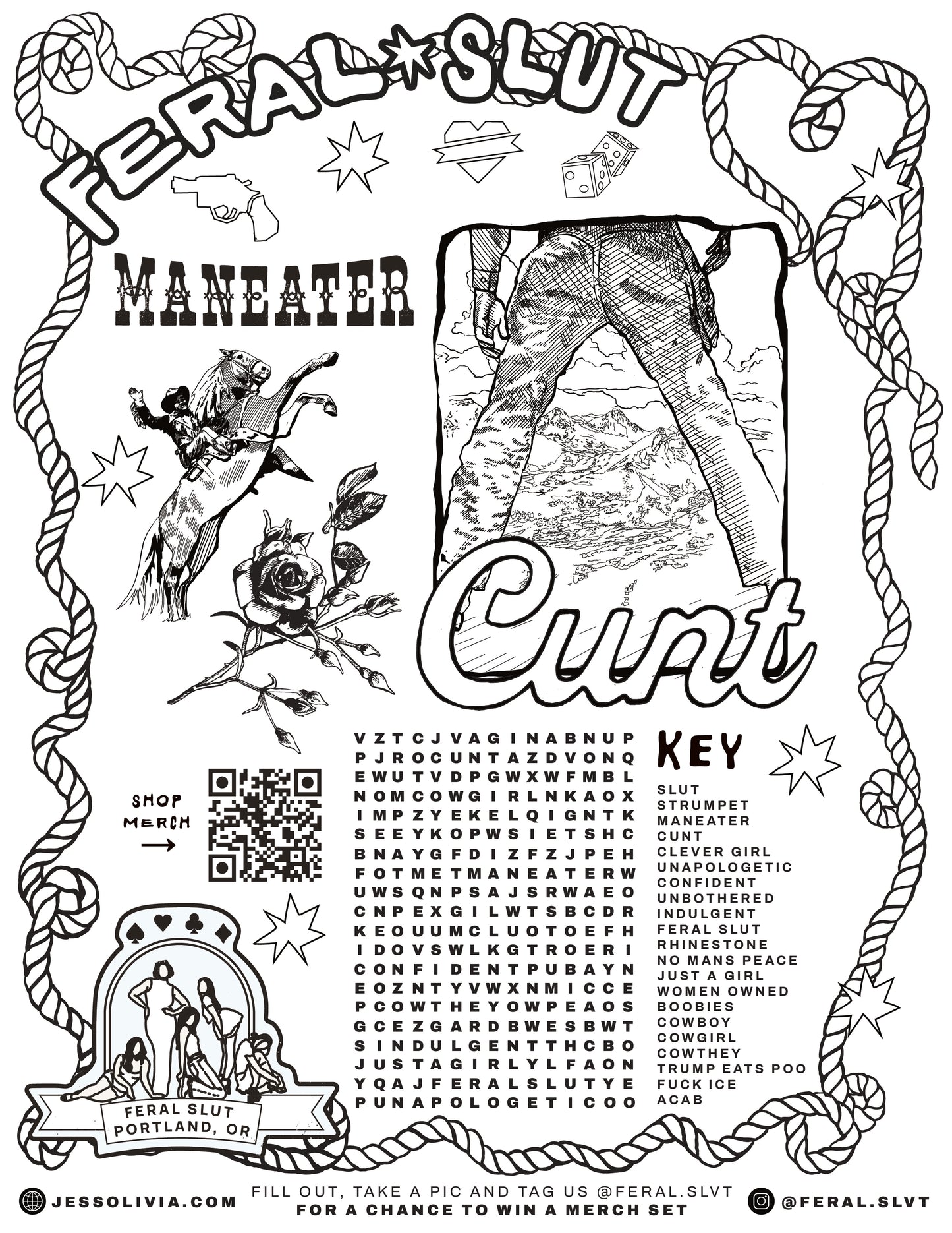Dirtbag Western Coloring Page