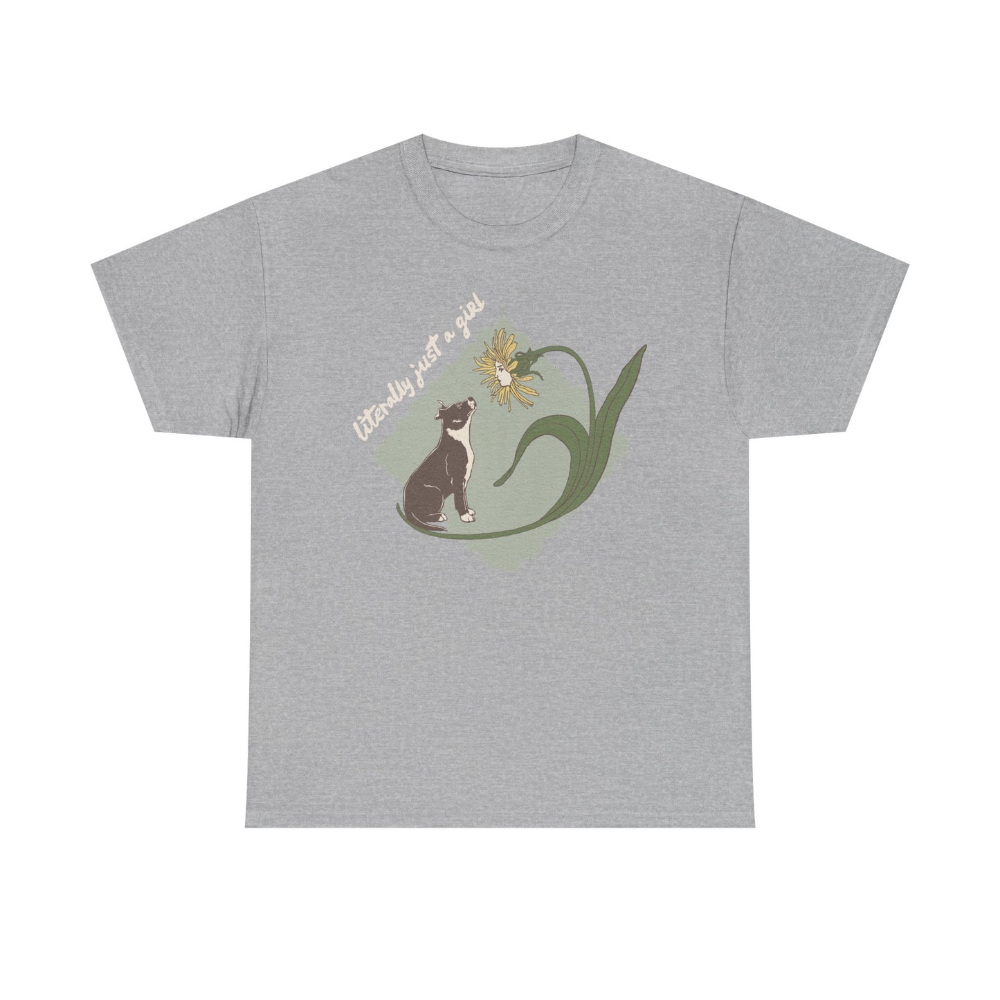 Literally Just a Girl Pit Bull Flower |  Unisex T-Shirt