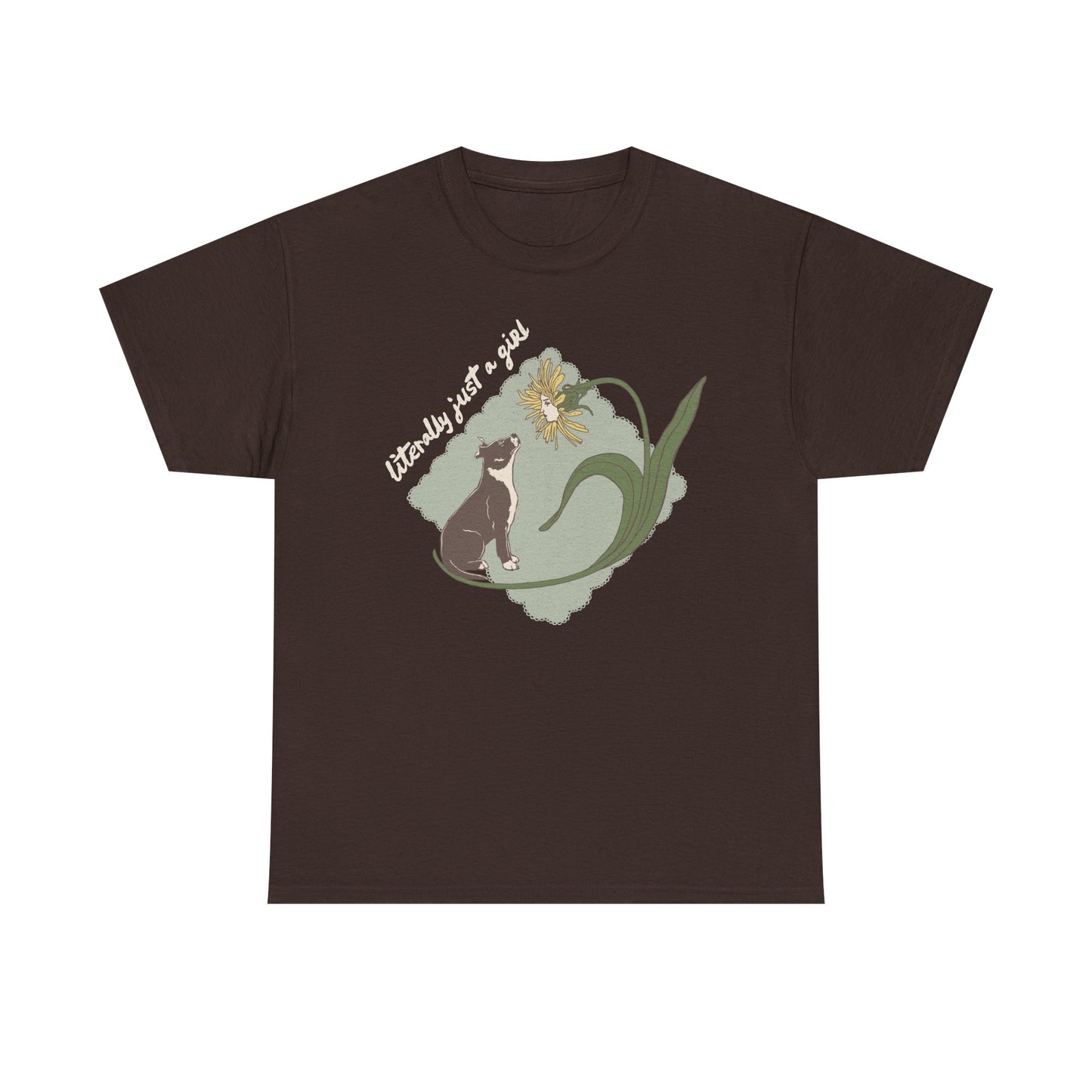 Literally Just a Girl Pit Bull Flower |  Unisex T-Shirt