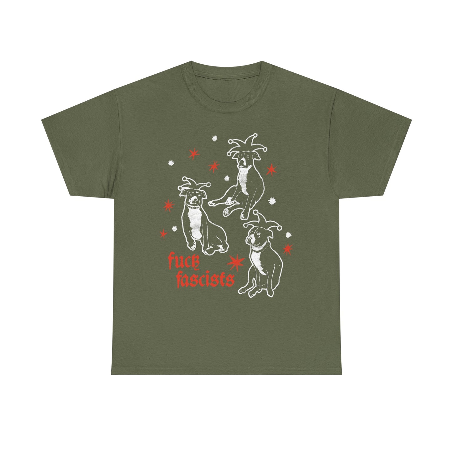 Fuck Fascists Pit Bull Jester |  Unisex T-Shirt