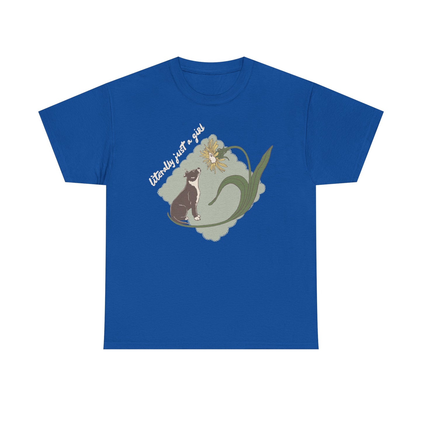 Literally Just a Girl Pit Bull Flower |  Unisex T-Shirt