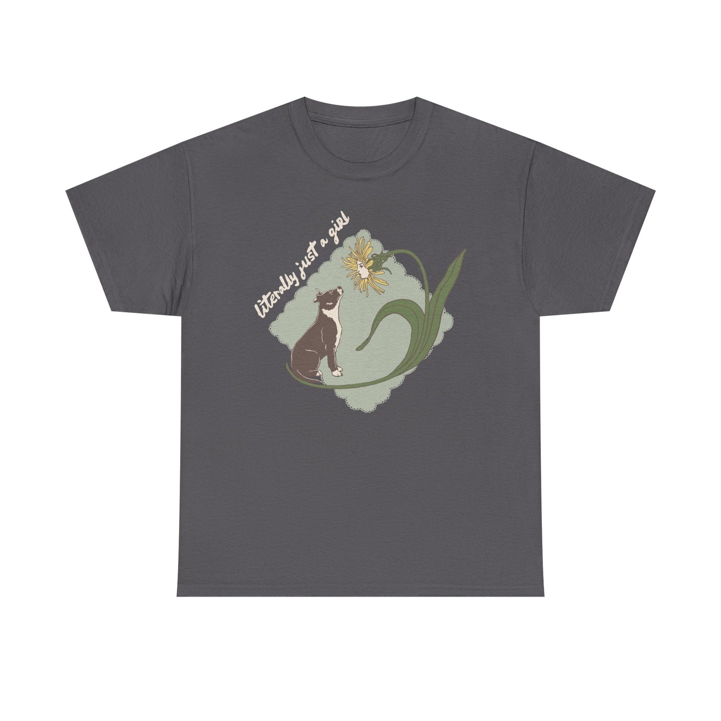 Literally Just a Girl Pit Bull Flower |  Unisex T-Shirt