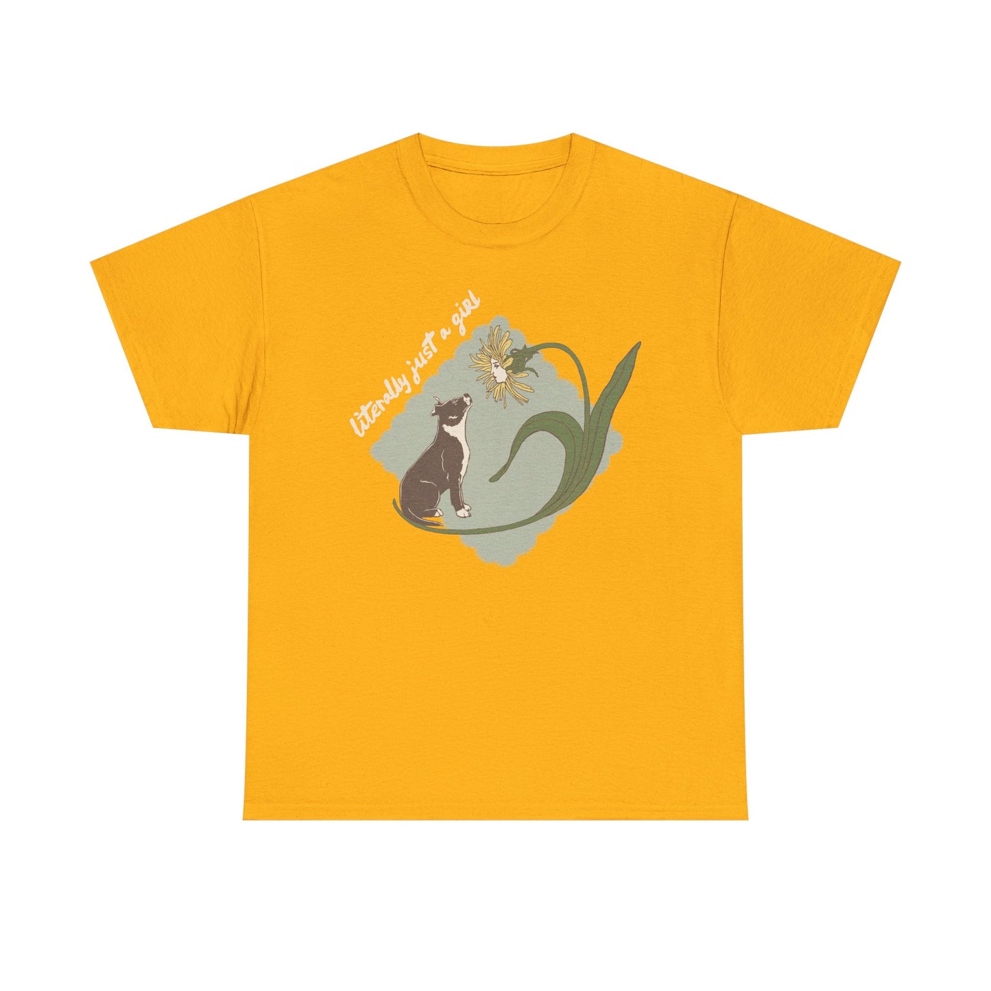 Literally Just a Girl Pit Bull Flower |  Unisex T-Shirt
