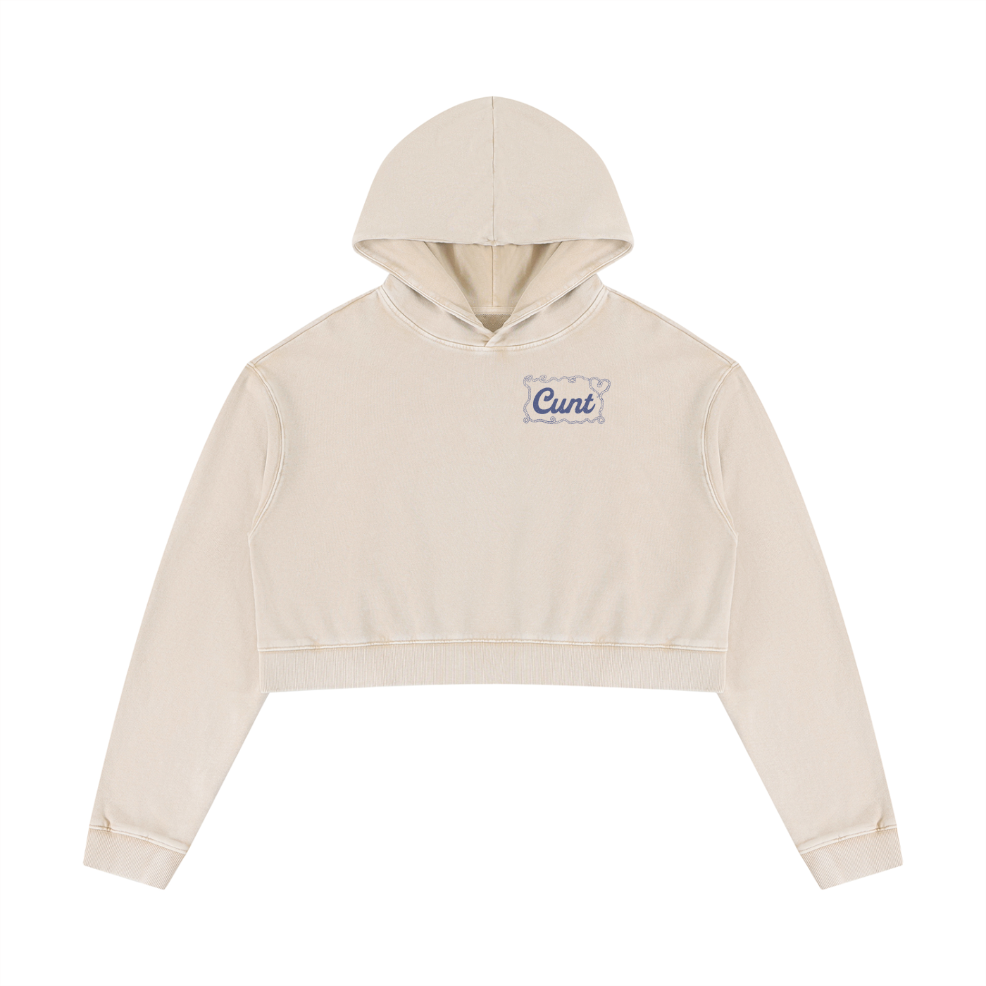 Cunt | Mineral Washed Crop Hoodie