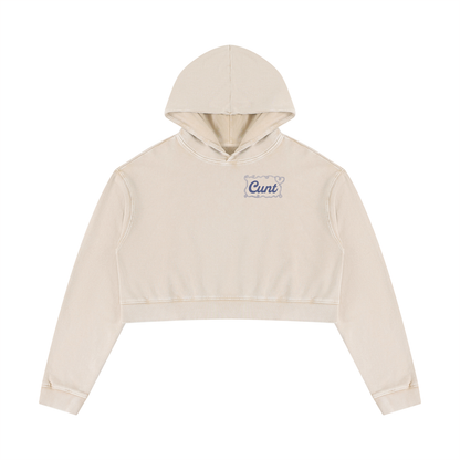 Cunt | Mineral Washed Crop Hoodie