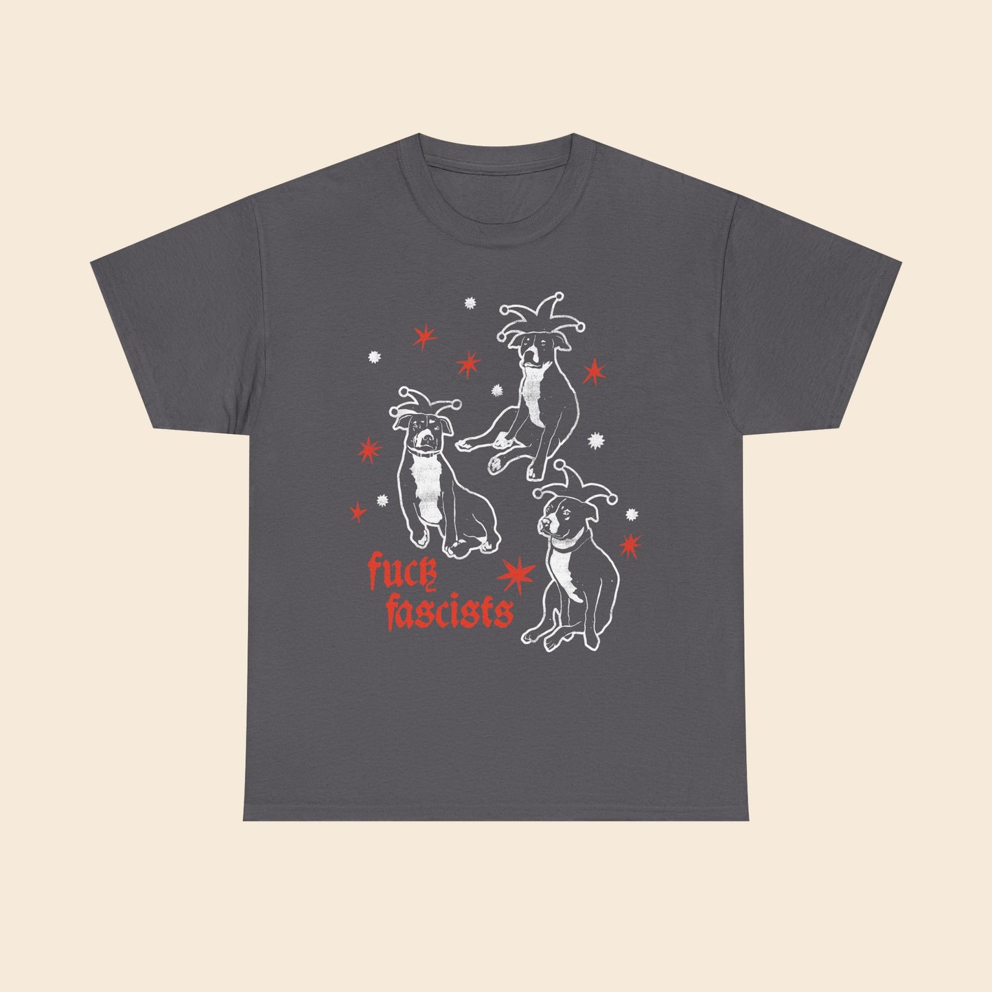 Fuck Fascists Pit Bull Jester |  Unisex T-Shirt