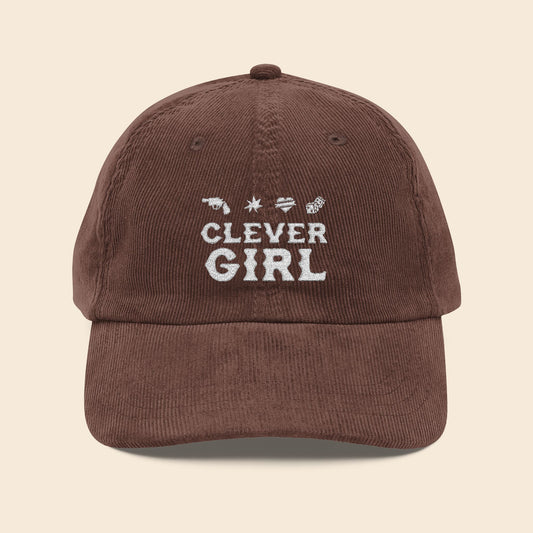 Clever Girl | Embroidered Corduroy Cap