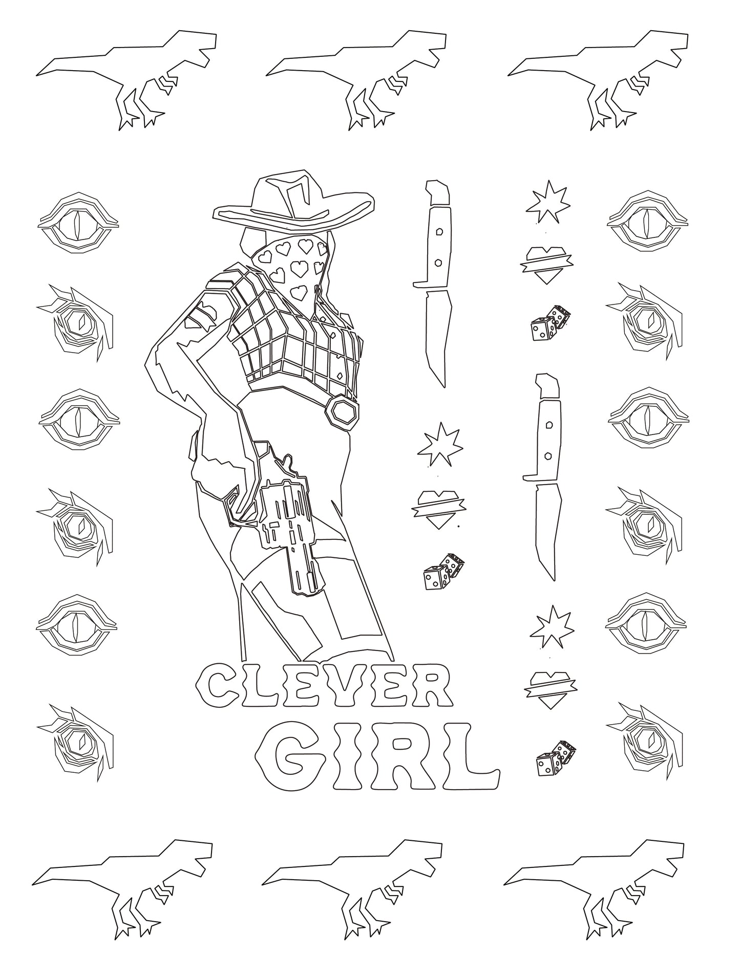 Clever Girl Coloring Page