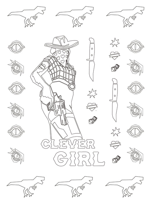 Clever Girl Coloring Page