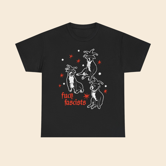Fuck Fascists Pit Bull Jester |  Unisex T-Shirt