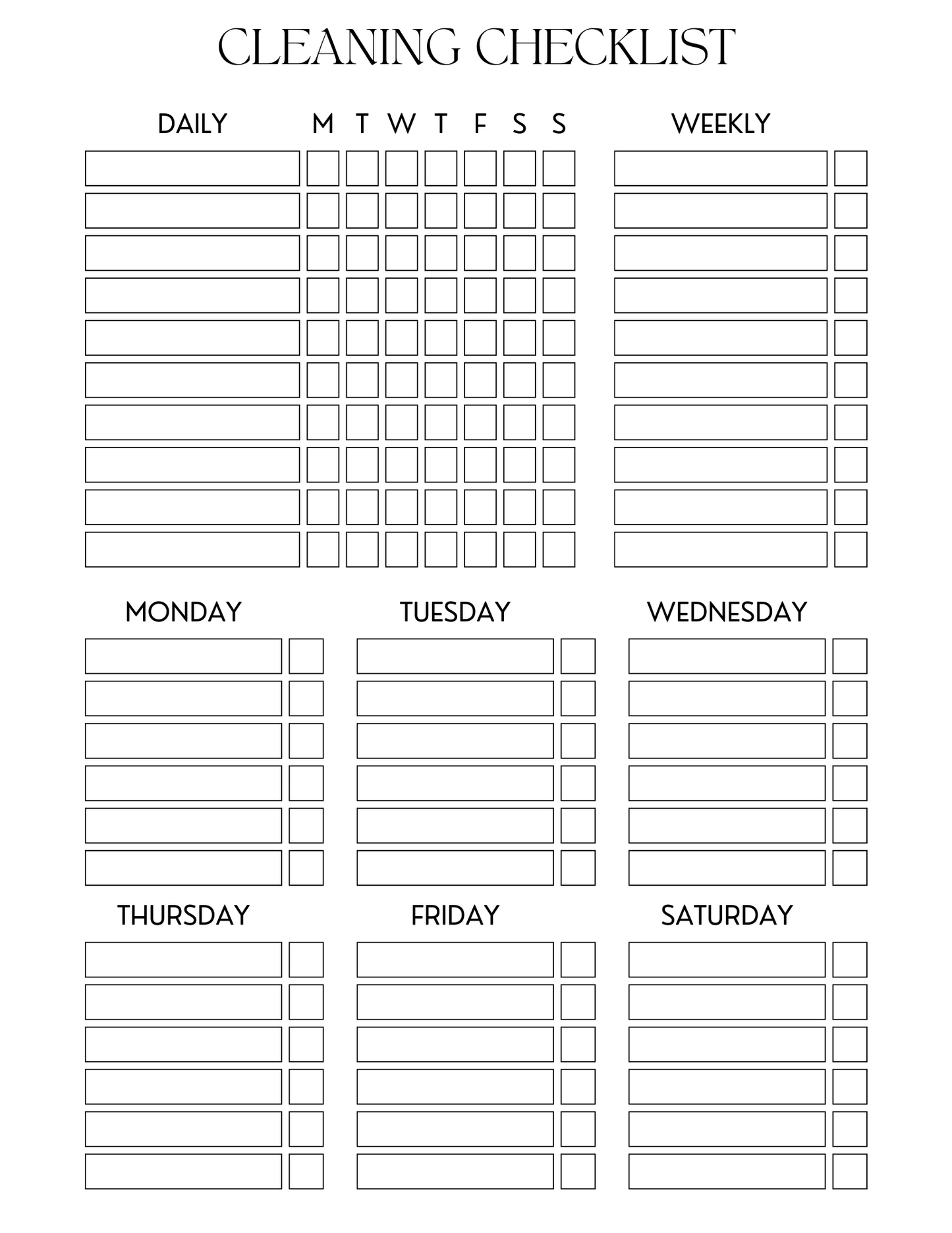 Basic Checklist Bundle