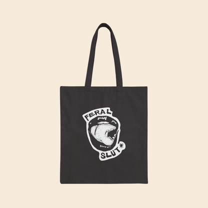 Feral Slut Licks | Canvas Tote Bag